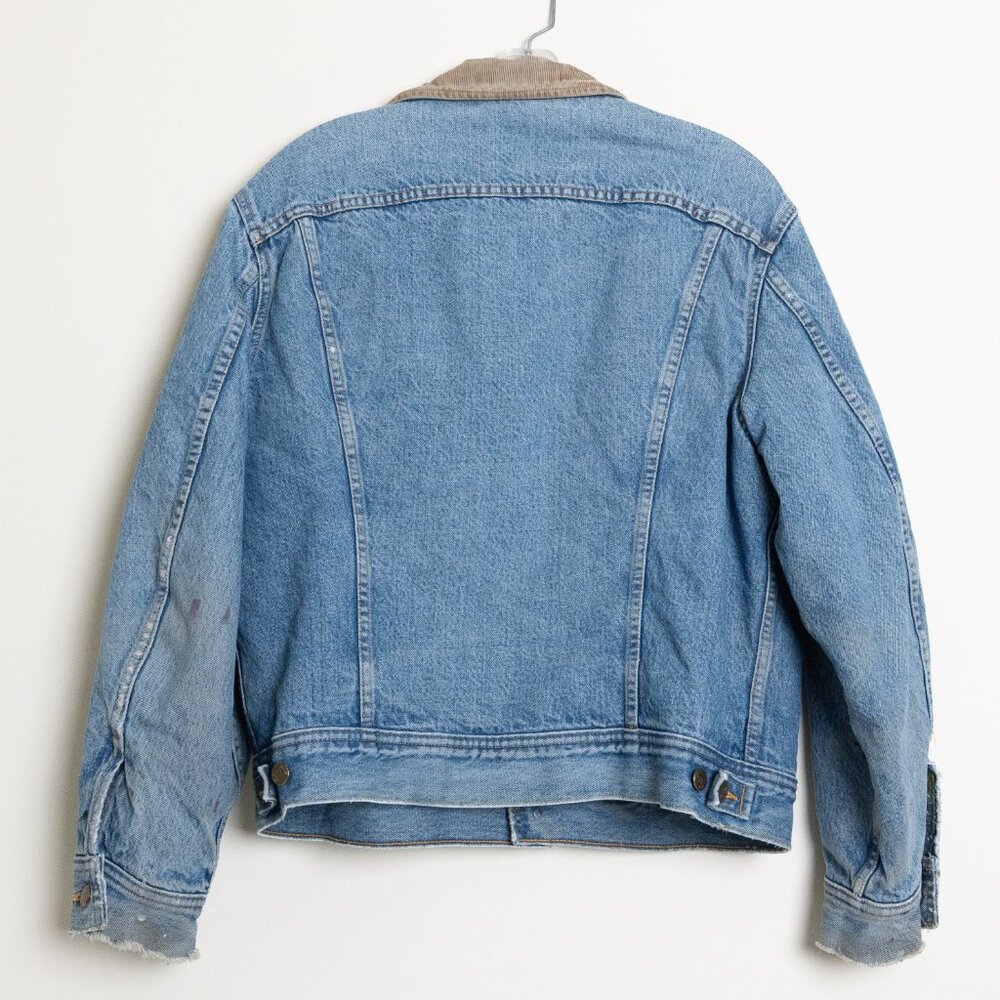 Vintage Lee Storm Rider Denim Jacket Blanket Lined Corduroy Collar - Picture 2 of 14